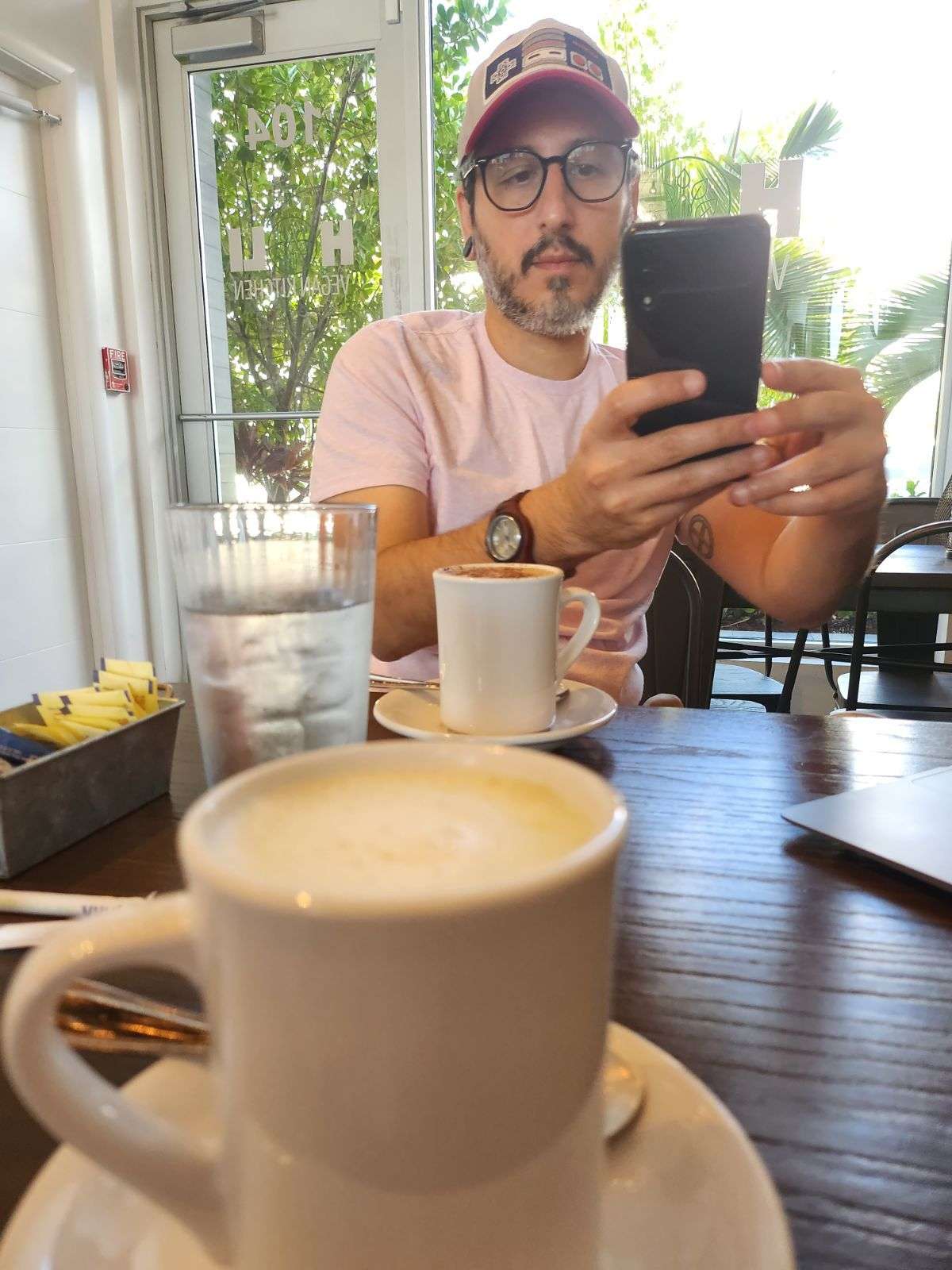 Joseph Charnin at a Fort Lauderdale coffee shop